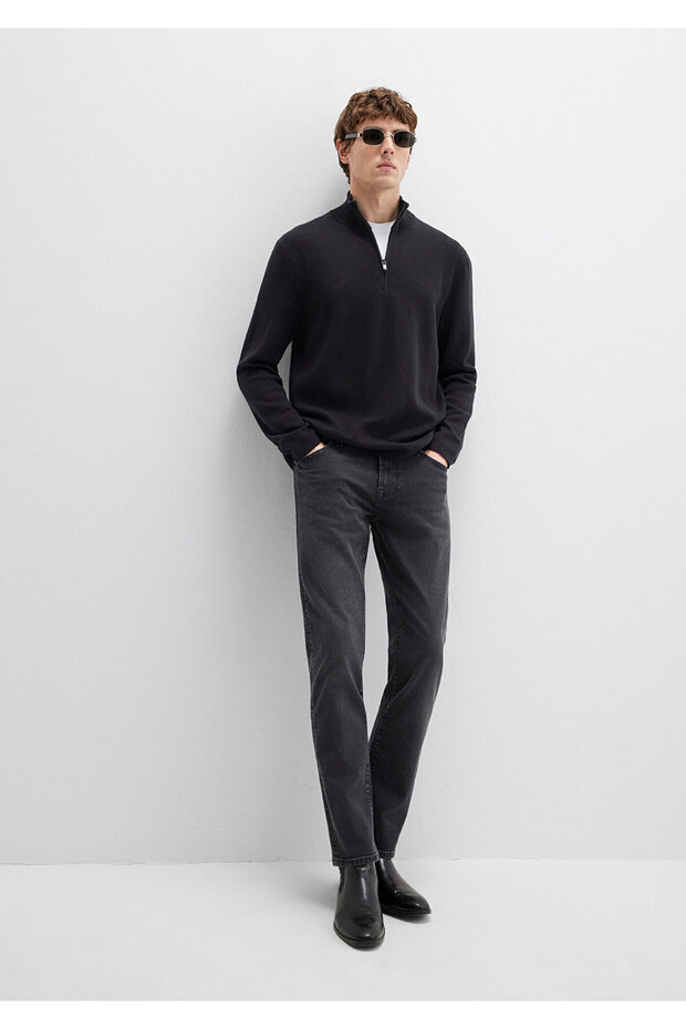 HALF ZIP KAZAK Siyah - 3