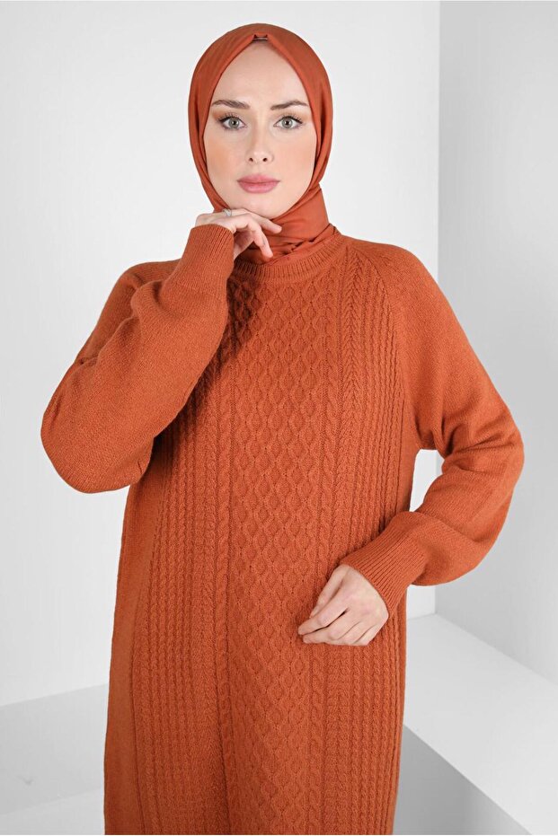 KNIT PATTERNED KNITWEAR TUNIC 44118