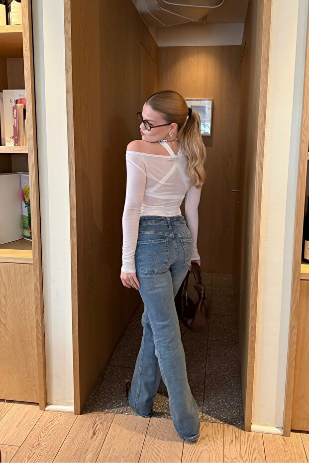 Bootcut Düşük Bel Jean - 9