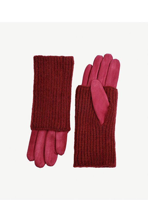 Triko Bilekli Kumaş Eldiven - 2