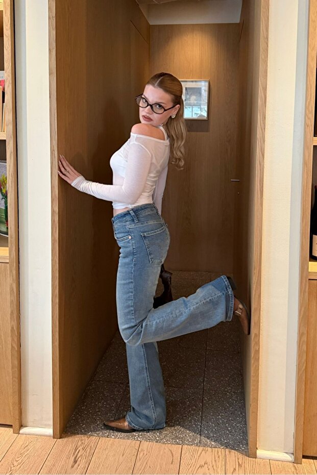 Bootcut Düşük Bel Jean - 4