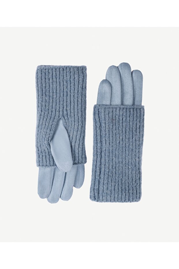 Triko Bilekli Kumaş Eldiven - 2