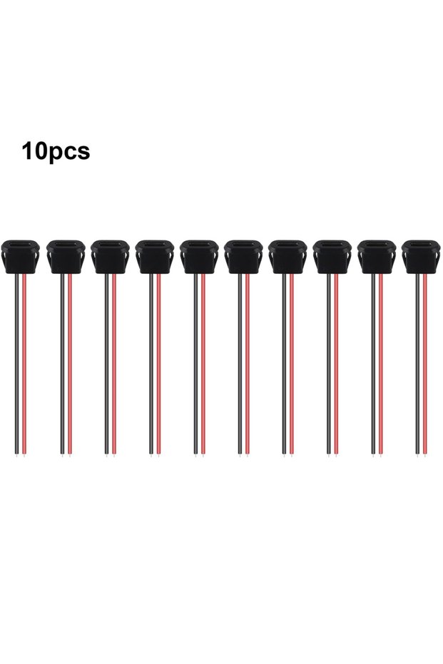 10PCS with cable 10pcs Type-C Female Chassis 2 Pin Type-C Female Socket Connector Waterproof Jack Fe