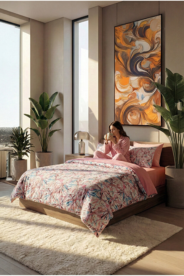 Premium Set | Elastic Sheet Bedding Set | Double - 2