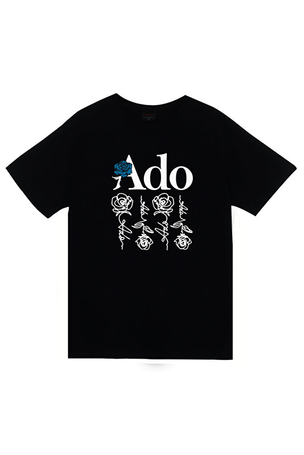 Ado Japon - K-Pop - Rock - Music Printed Unisex 100% Cotton Black T-Shirt