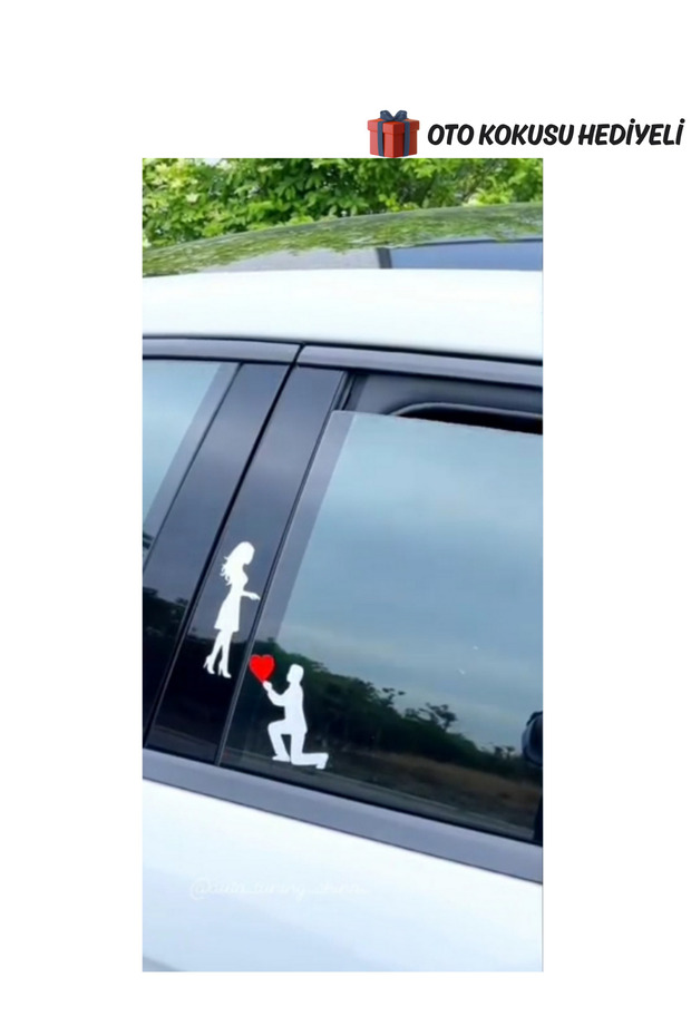 Wedding Proposal Shaped Heart Auto Vehicle Sticker