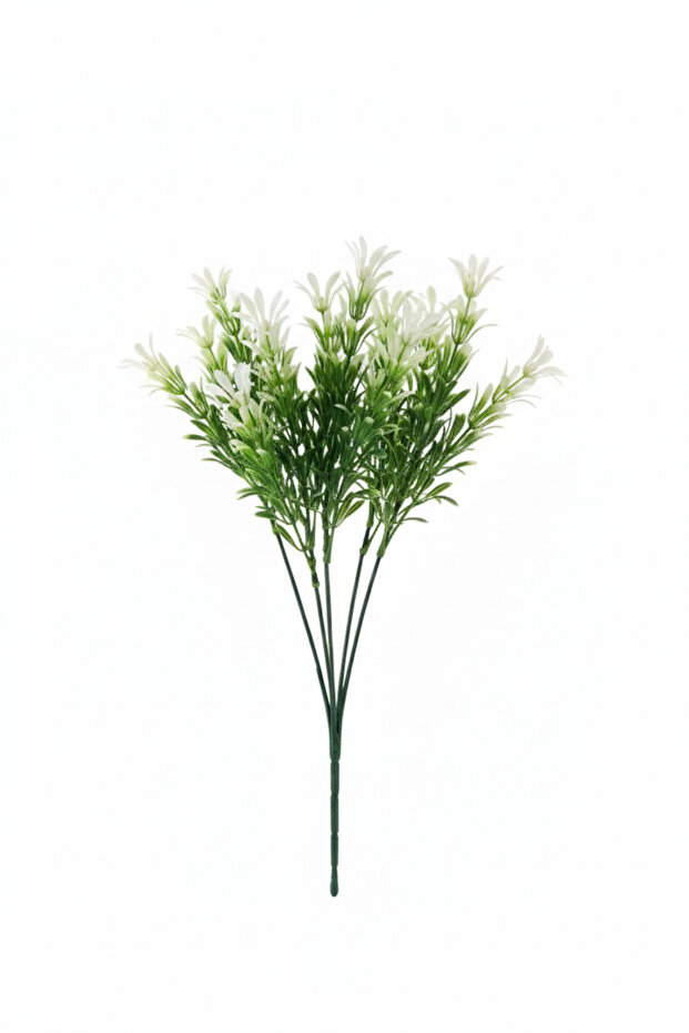 Artificial Flower Plant Green White African Lily Bunch Garnish Vertical Garden Application, Potted Arrangement