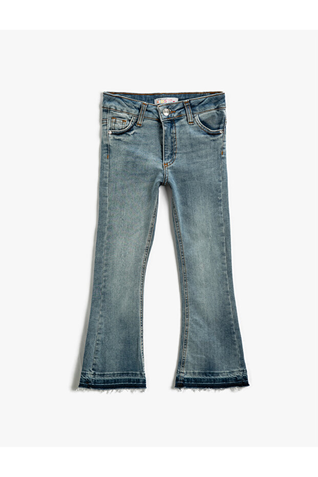 Denim Pants with Flared Pockets - Flare Jean