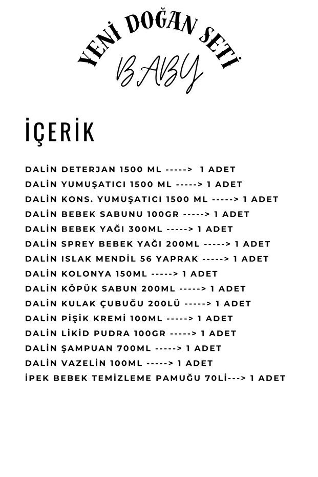 Bebek Bakım Seti Karma Set - 3