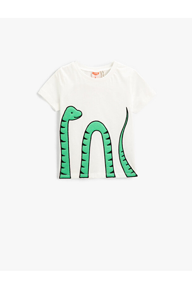 Yılan Printed Short Sleeve T-Shirt Cotton