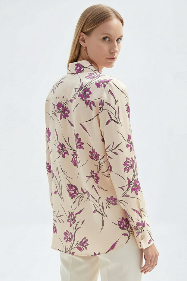 Cămașă lungă florală - 3