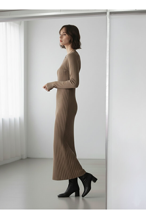 Rochie lungă din tricotaj - 2