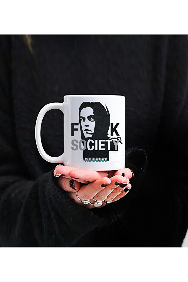كوب من البورسلين هدية من Mr Robot Society مطبوع