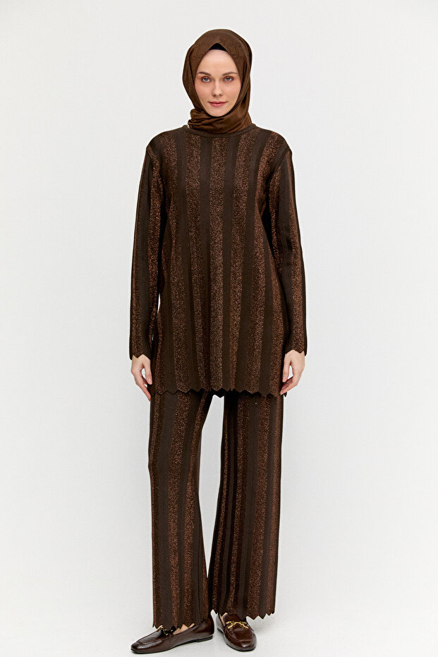 Simli Triko Pantolon - 1