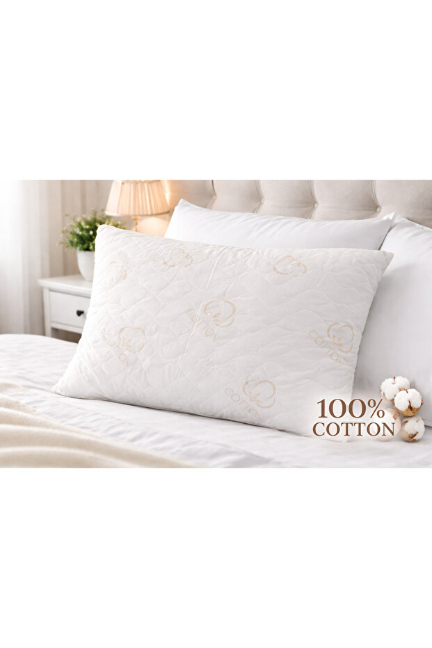 Good Morning Cotton Pillow, Breathable Texture, Organic Cotton, Quilted, with Bag, 50X70 Pillow