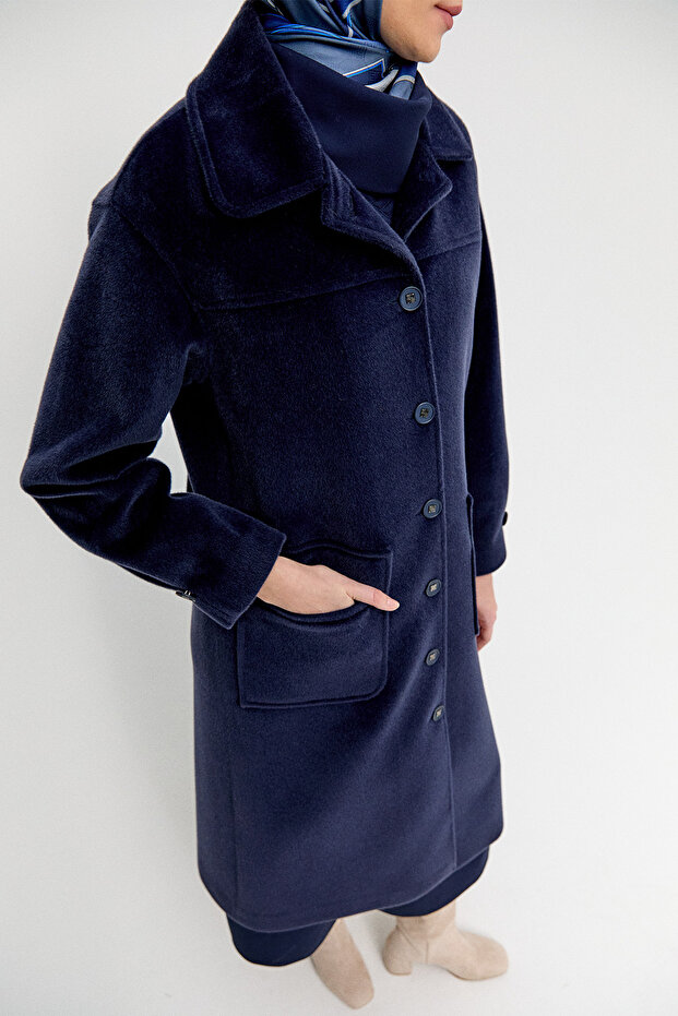 Kaşe Bebe Yaka Kaban - 5