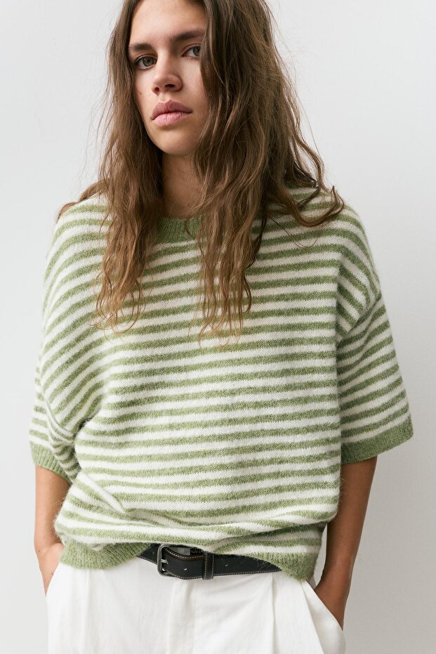 Kısa kollu salaş süveter - 2