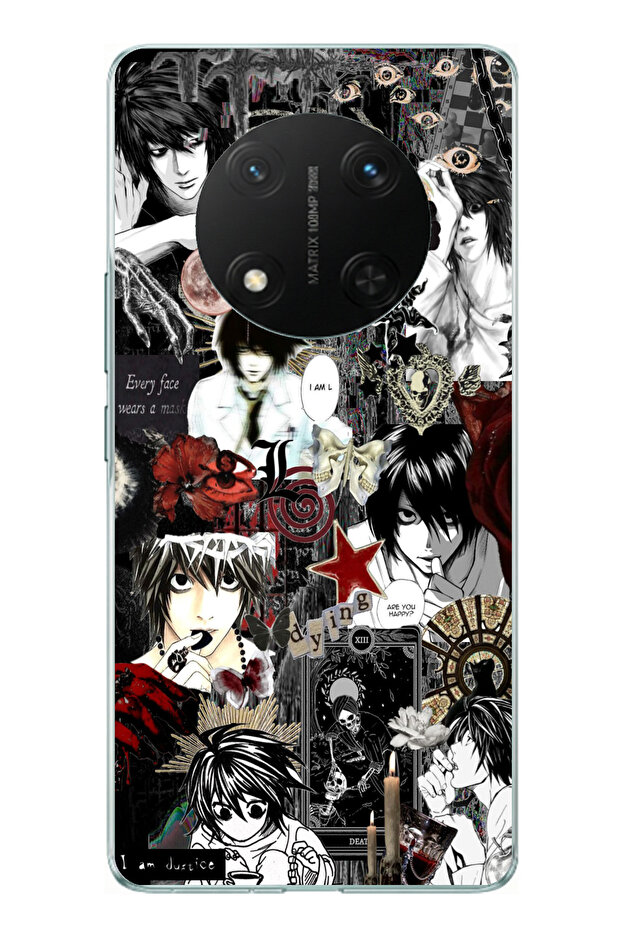 Honor X9C Compatible Death Note Collage Design Printed Silicone Case - 1
