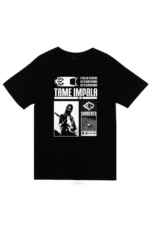 Tame Impala Music Band Printed Unisex 100% Cotton Black T-Shirt