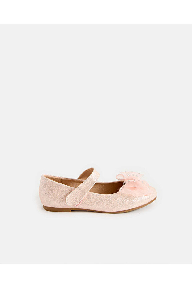Girls Pink Bow Embellished Ballerina
