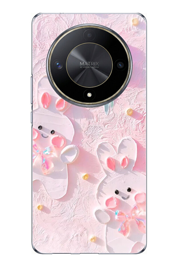 حافظة سيليكون متوافقة مع Honor X9B Cute Rabbits مطبوع - 1