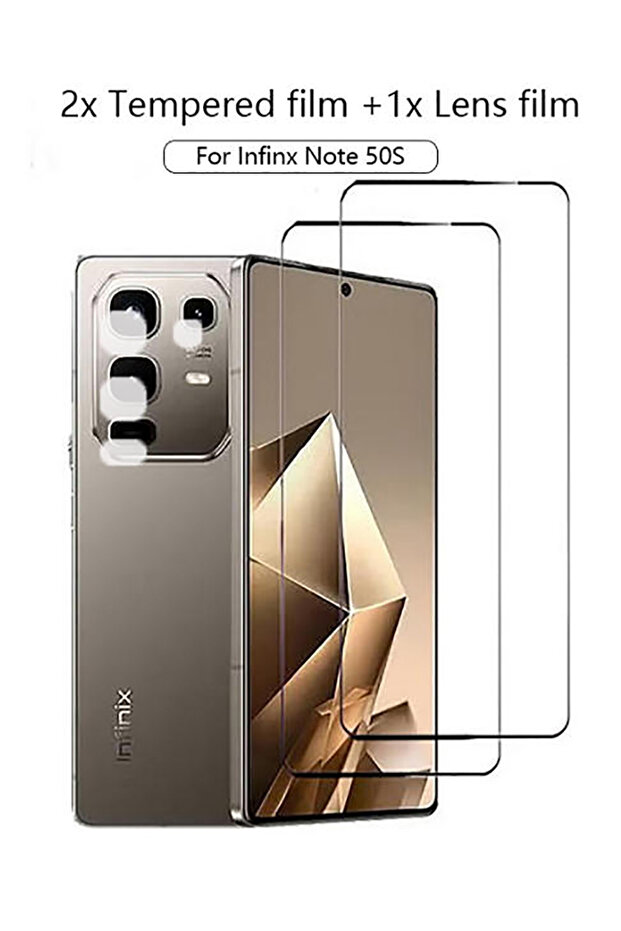 3 in 1 For Infinix Note 50 S Screen & Camera Protection - High transparency full coverage security - 1