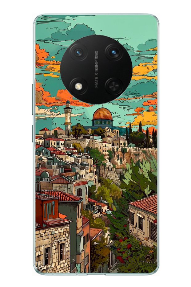 Honor X9C Compatible Free Palestine and Dome of the Rock Printed Silicone Case