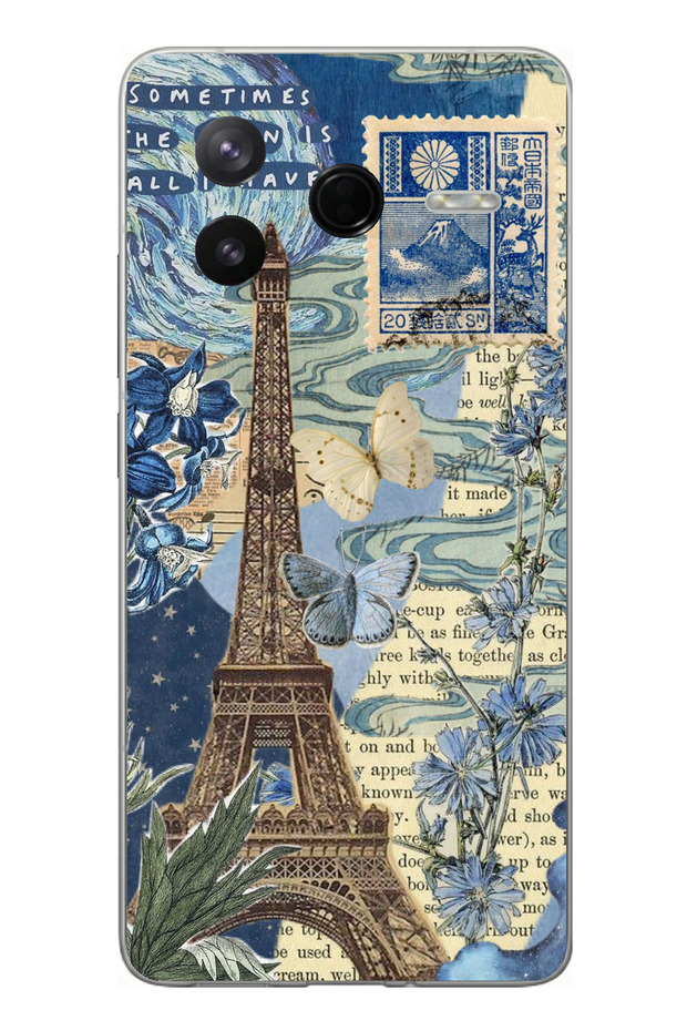 حافظة سيليكون متوافقة مع باريس وبرج ايفل مطبوع من Poco F7 Pro - 1