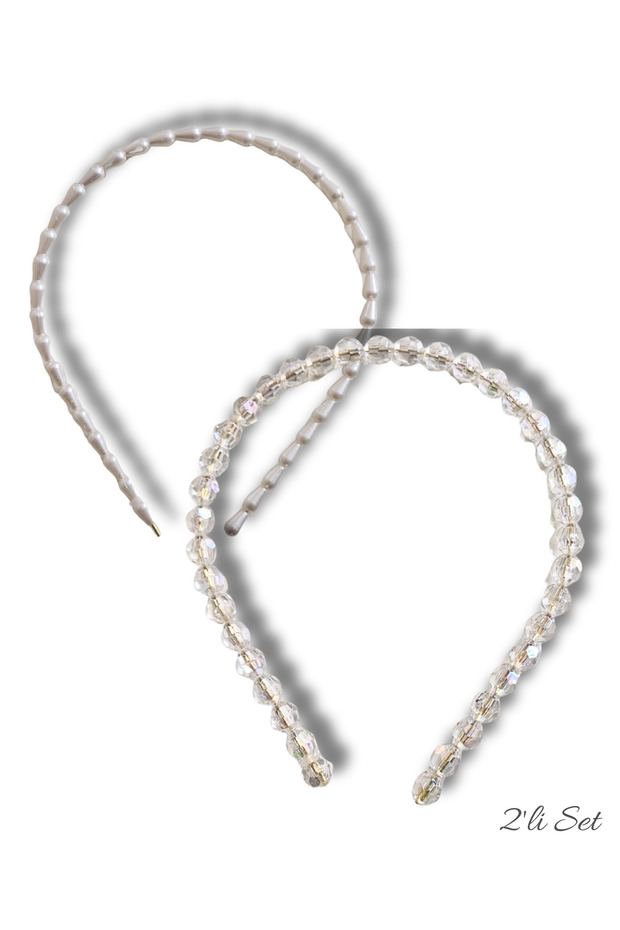 Set of 2 Rowed Pearl Crown, Bride, Invitation, Celebration, Daily, Special Day, Life