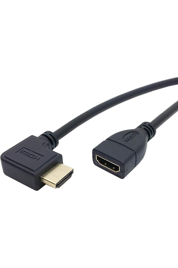 CY HDMI Extension Cable,HDMI 1.4 Male to Female 90 Degree Left Angled Extension Cable 0.5m
