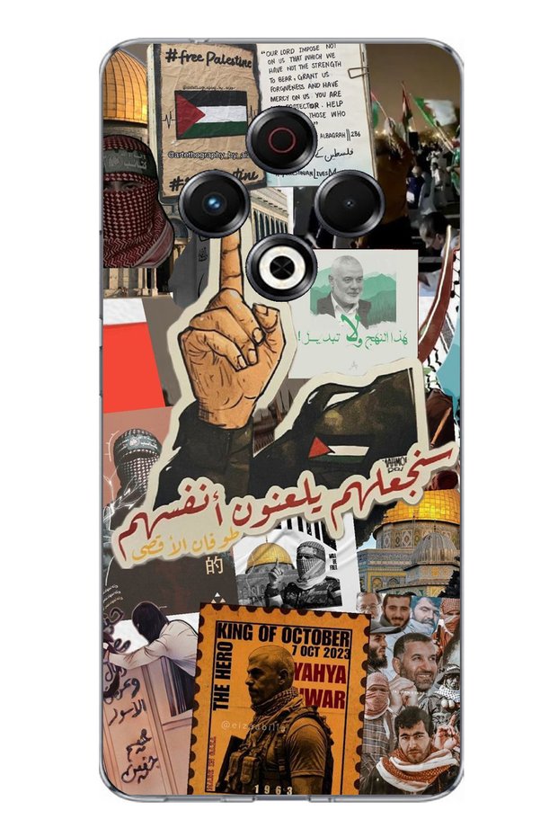 Tecno Spark 30 Compatible Palestine Freedom Printed Silicone Case