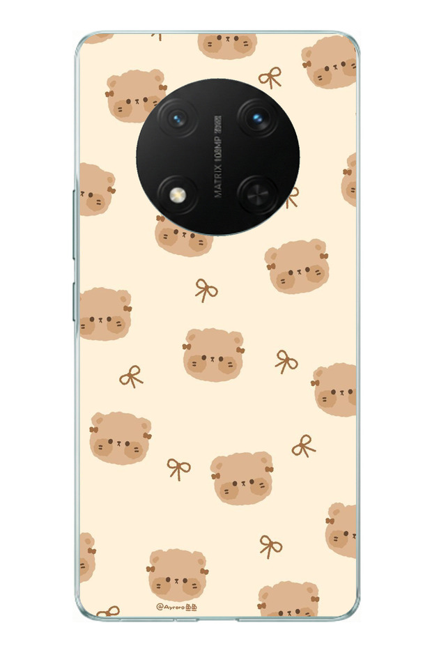 حافظة سيليكون متوافقة مع Honor X9C من Cute Bears مطبوع - 1
