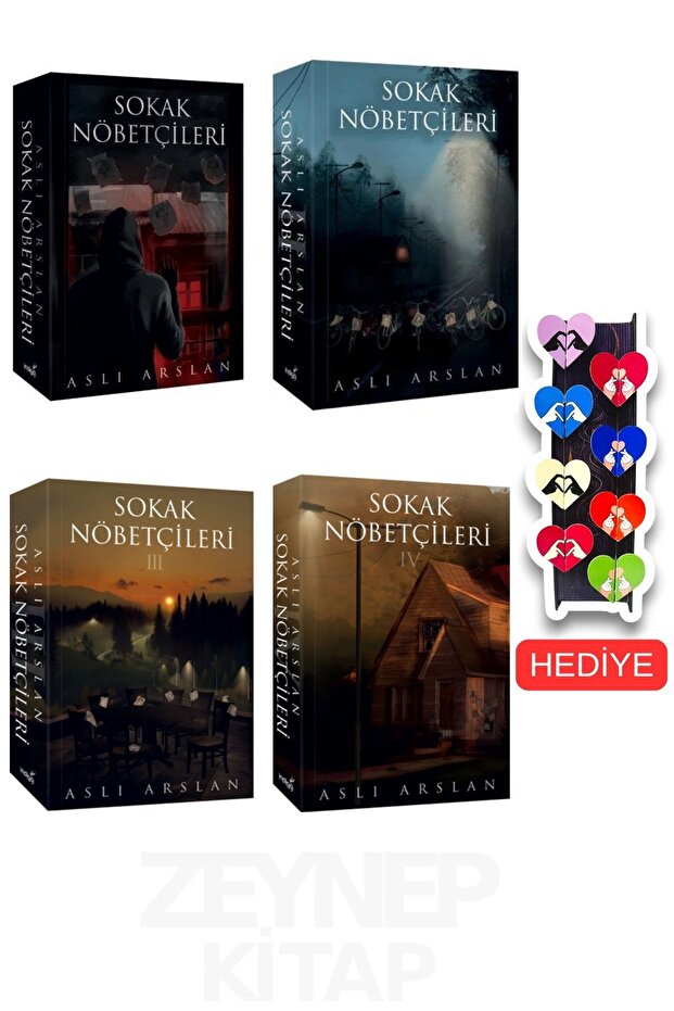 Sokak Nöbetçileri 4 Kitap Set (Karton Kapak) 8'liÖzel Tasarım Kalp Ayraç Hediyeli