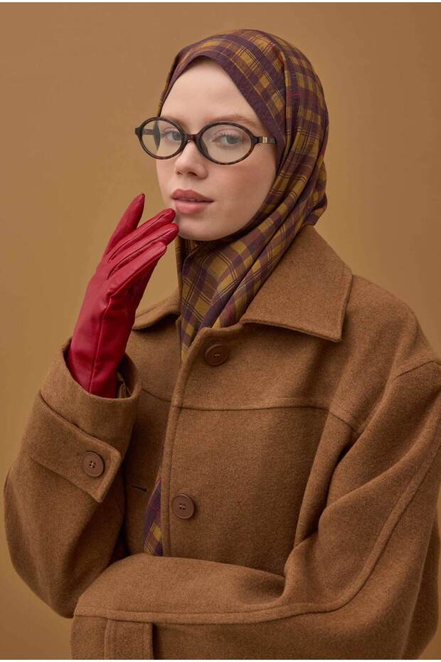 %100 Deri Kısa Eldiven Kırmızı - 4