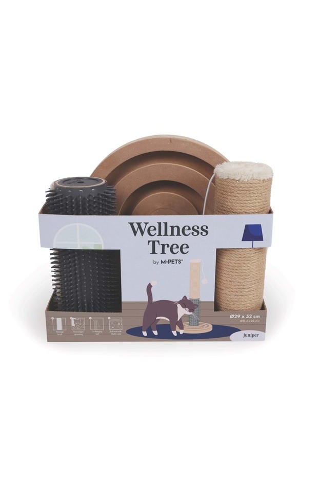 منتج WELLNESS KEDİ TIRMALAR للقطط باللون البني