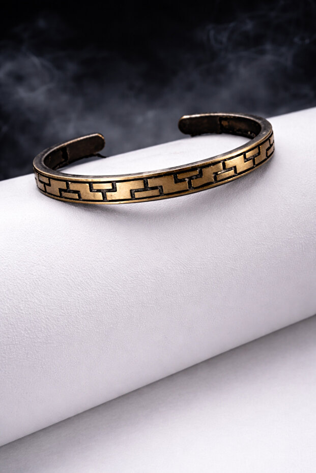 Men's Bijouterie Bracelet - Adjustable Men's Bijouterie Bracelet with Geometric Motifs