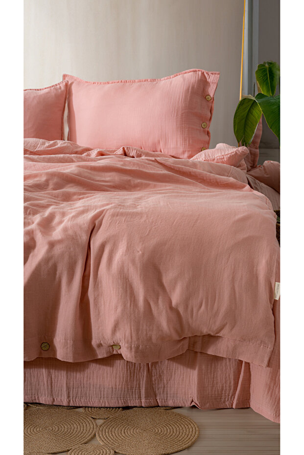 Cloudy Mood Muslin Duvet Cover Set Double Size 200X220 cm 100% Cotton