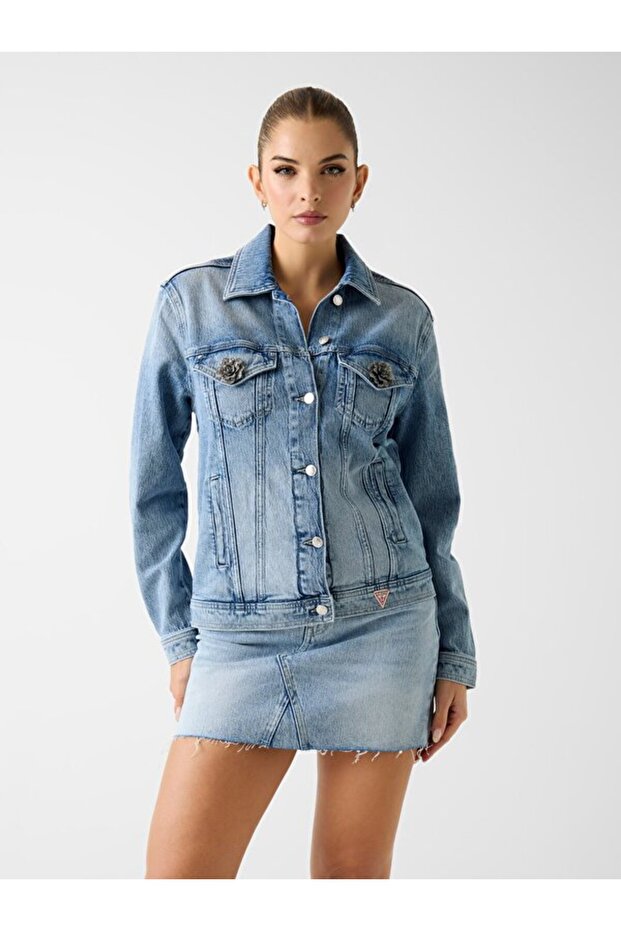 Anna Kadın Denim Ceket - 1