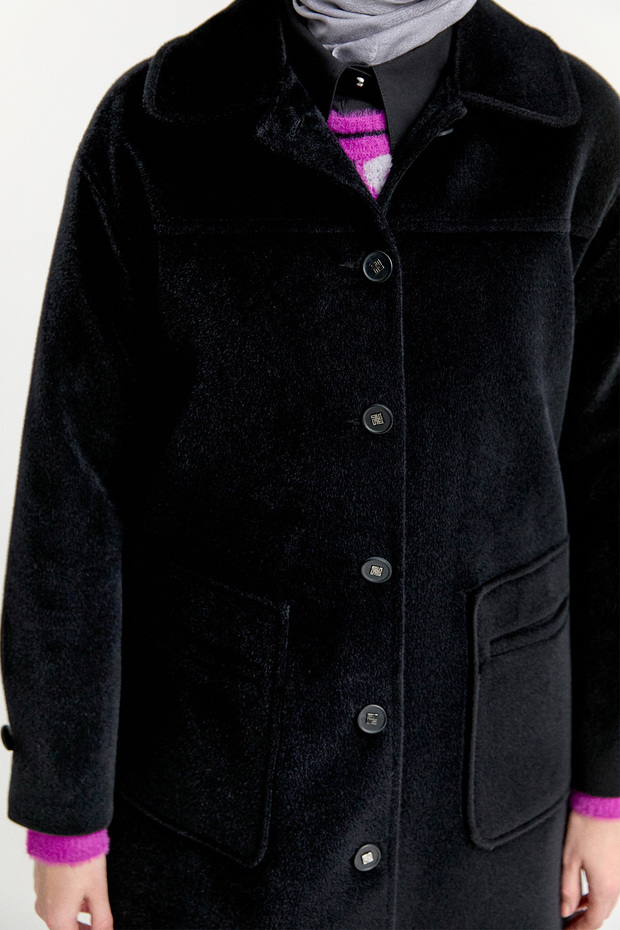 Kaşe Bebe Yaka Kaban - 6