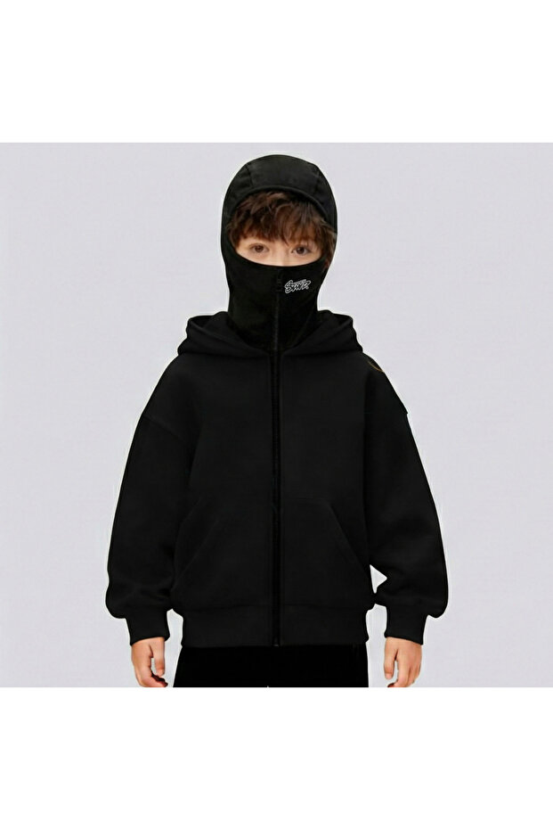 -Kar Masked Ninja Unisex Zip-Up Sweatshirt Cardigan 3-Ply Thick Zip-Up Stu