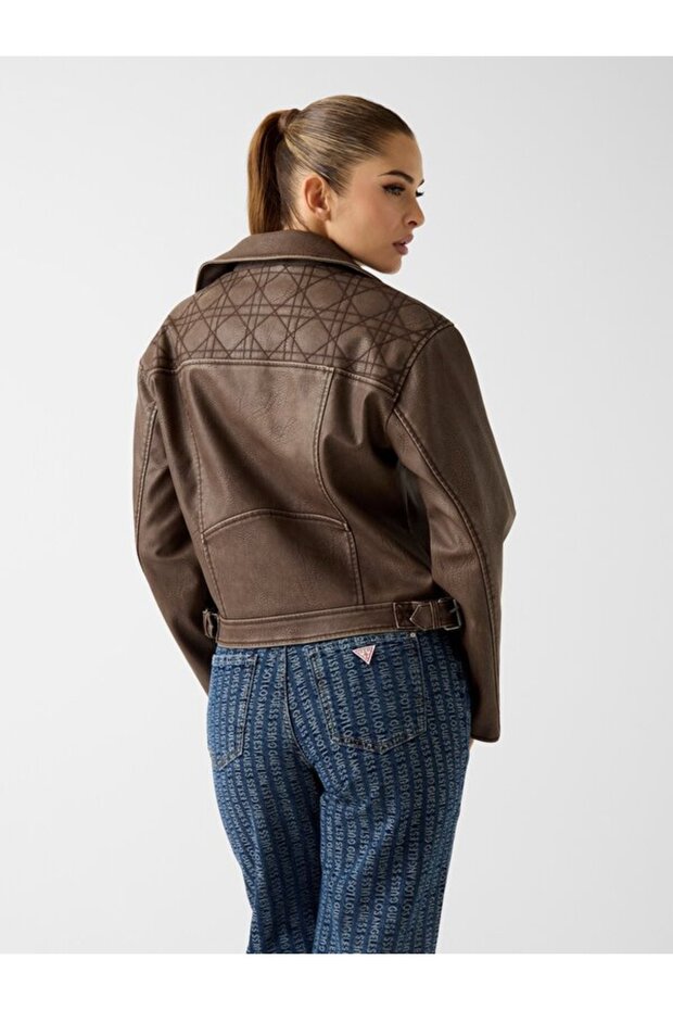Nada Kadın Biker Ceket - 3