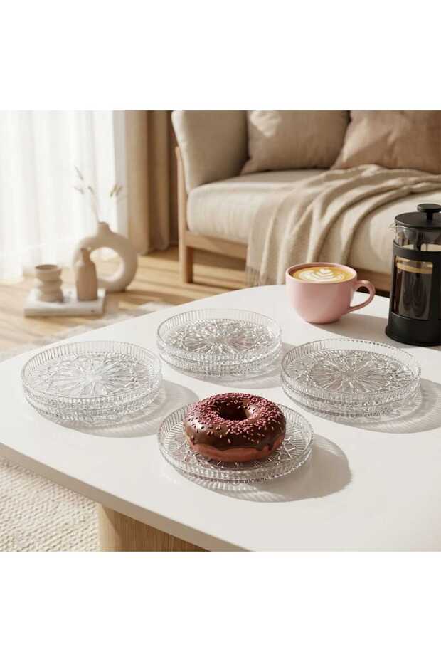 6 اطباق تقديم شفاف بتصميم أنيق - 3