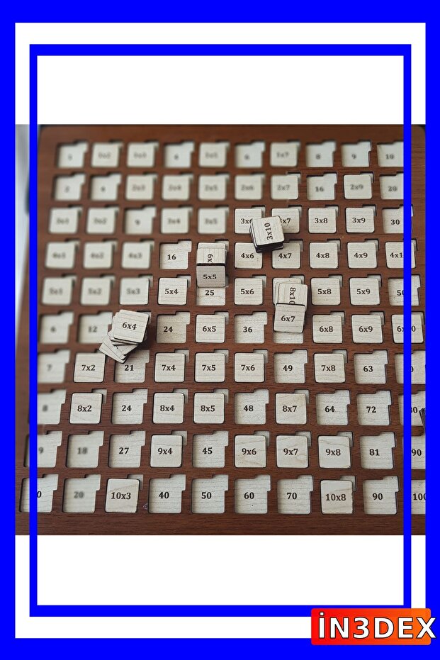 Educational Multiplication Table Cards Math Learning Set - 1