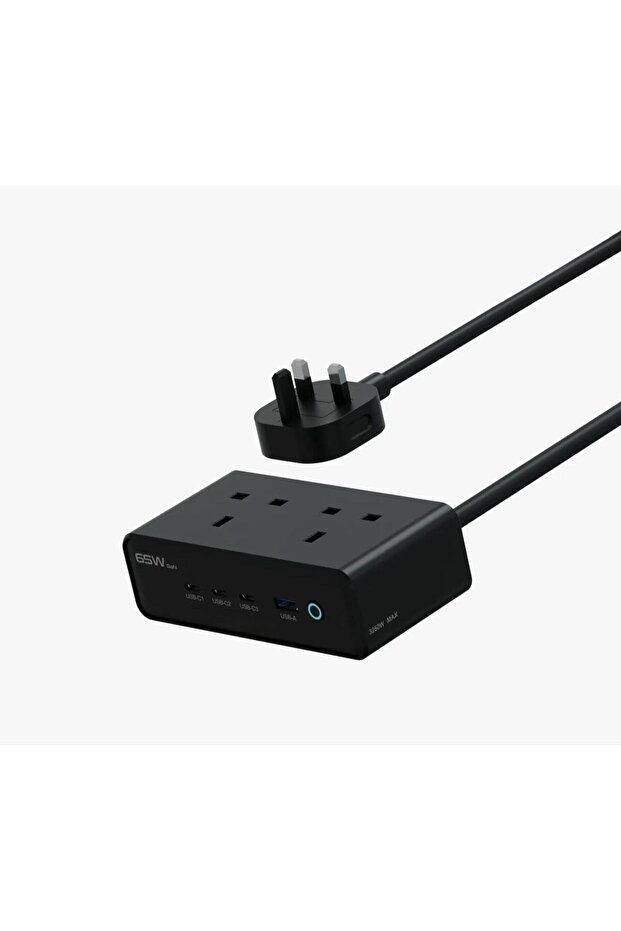 GaN Desktop Charging Station 65W PD | 3250W Dual AC Power with Smart Distribution