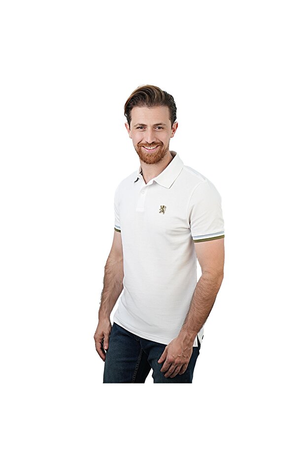 Men's Performance Polo: Classic Piqué, Tipped Collar, Embroidered Detail - 7