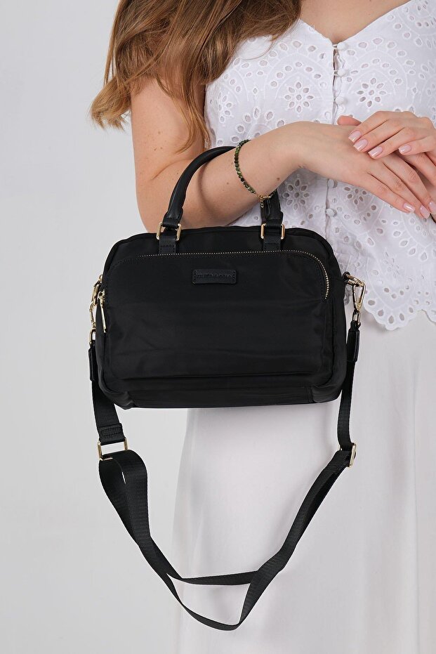 Silver & polo sp1217 women's handbag black
