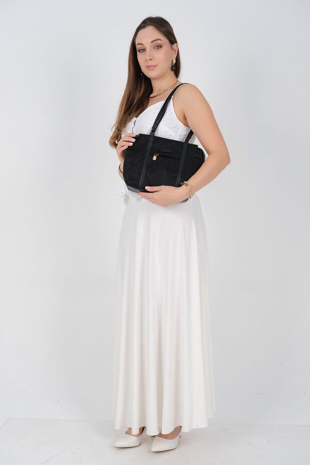 Silver & Polo Sp1215 Women's Shoulder Bag Black