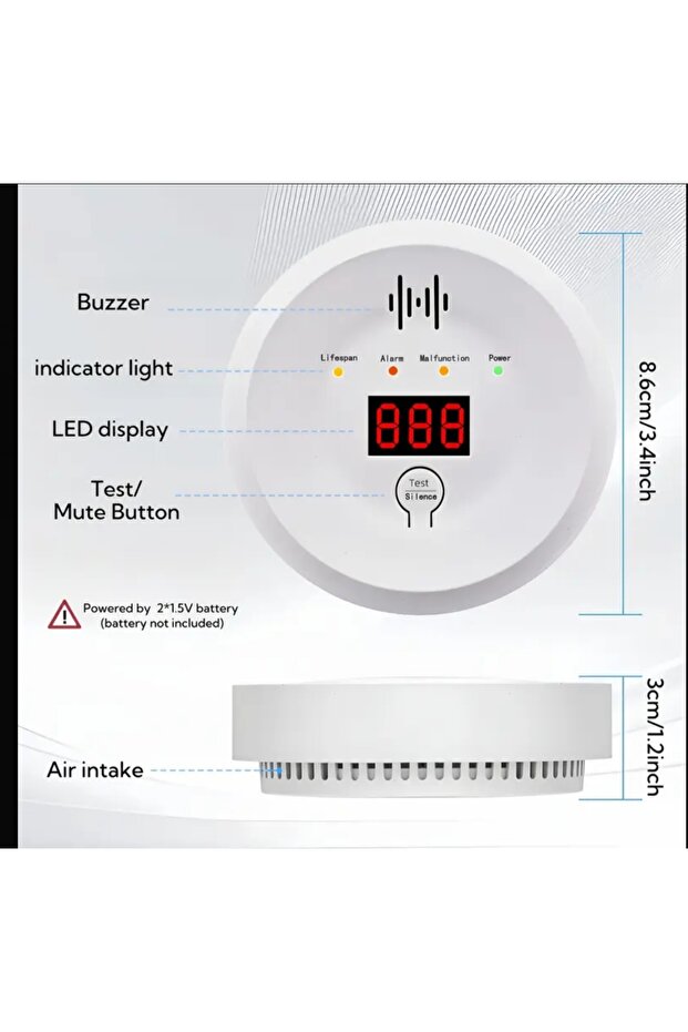 Digital Göstergeli Karbonmonoksit Sensörü - 2