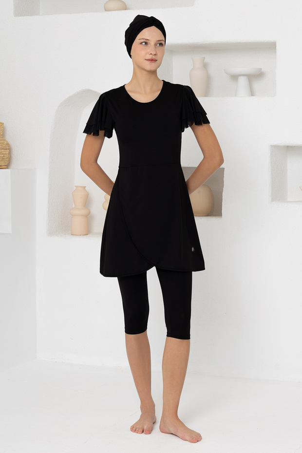 Corsen Stretch Fabric Short Sleeve Hijab Swimsuit 2607