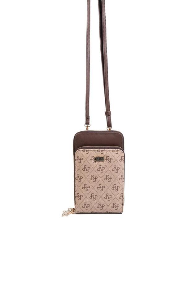 Dark Beige - Brown Monogram Women's Phone Bag Sp1011